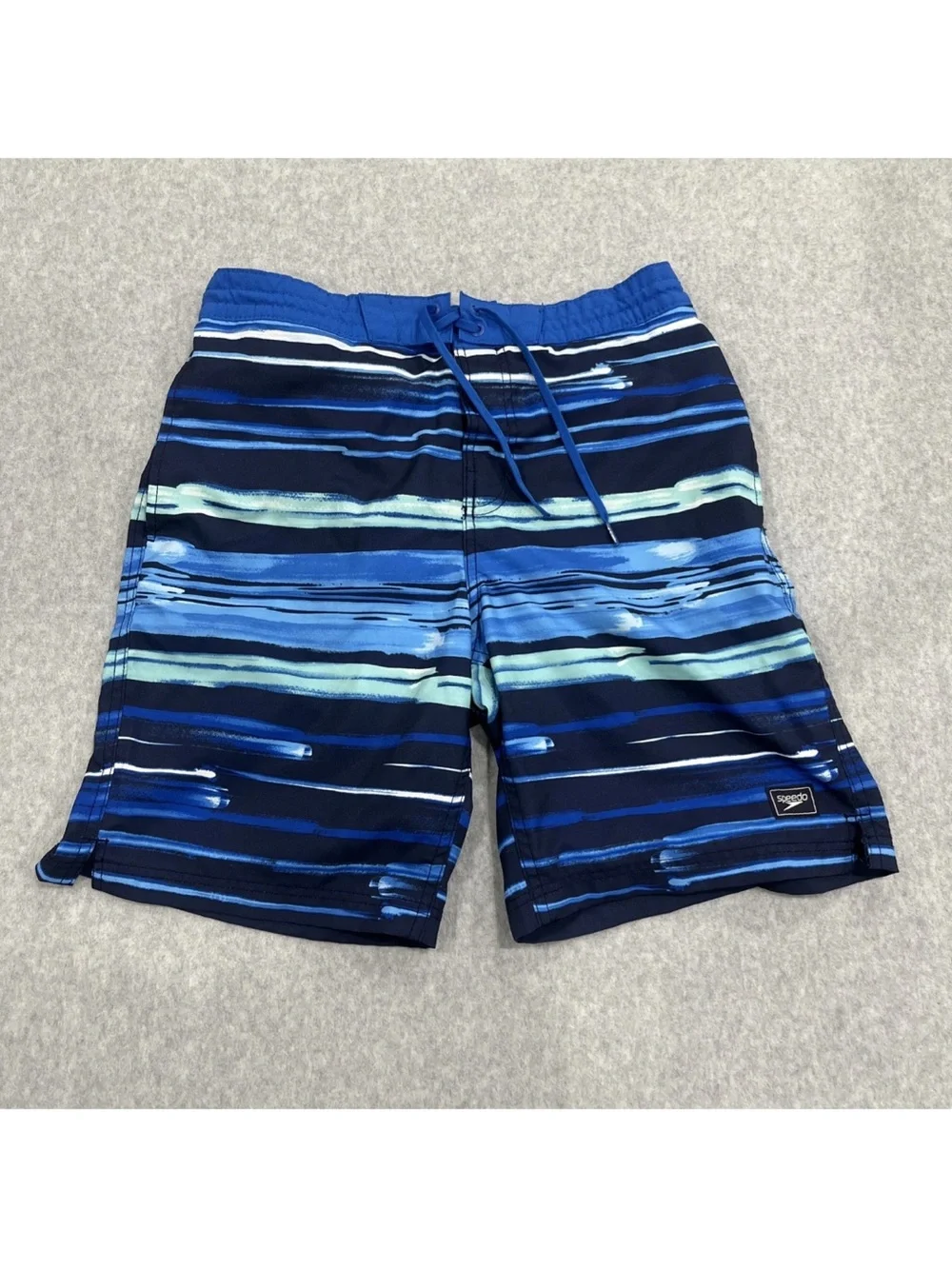 Speedo Mens Swim Shorts Blue Black Green Trunks Surf Ocean Tropical Size Medium